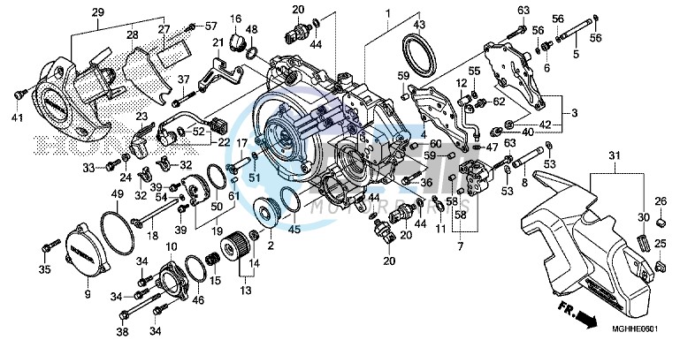 RIGHT CRANKCASE COVER (VFR1200XD/ XDA/ XDS)