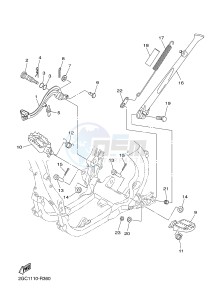 WR450F (2GC2 2GC3 2GC4 2GC4) drawing STAND & FOOTREST