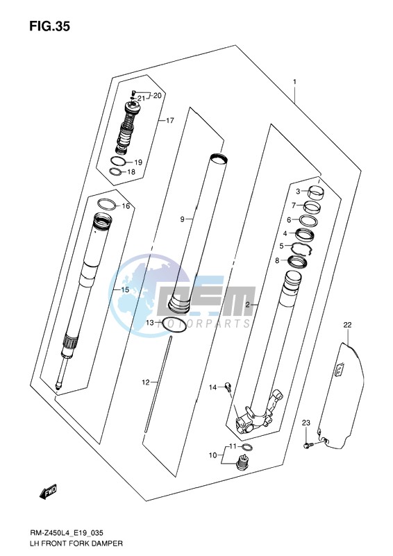 LH FRONT FORK DAMPER