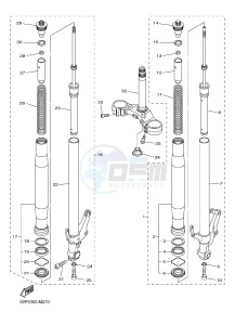 YBR125E (42PK) drawing FRONT FORK