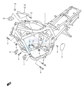 GSF600 (E2) Bandit drawing FRAME (GSF600S US T UT)