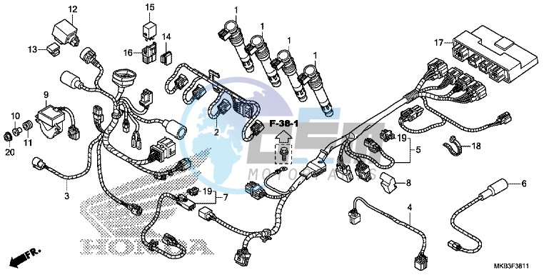 SUB HARNESS ( CBR1000RA/ SA)