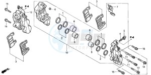 CBR900RE drawing FRONT BRAKE CALIPER