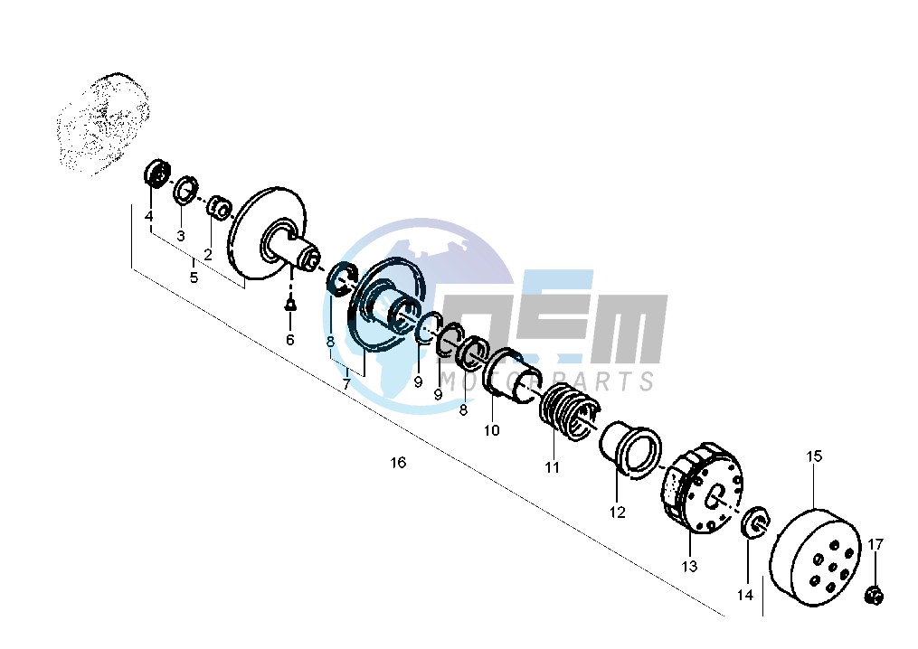 Driven pulley