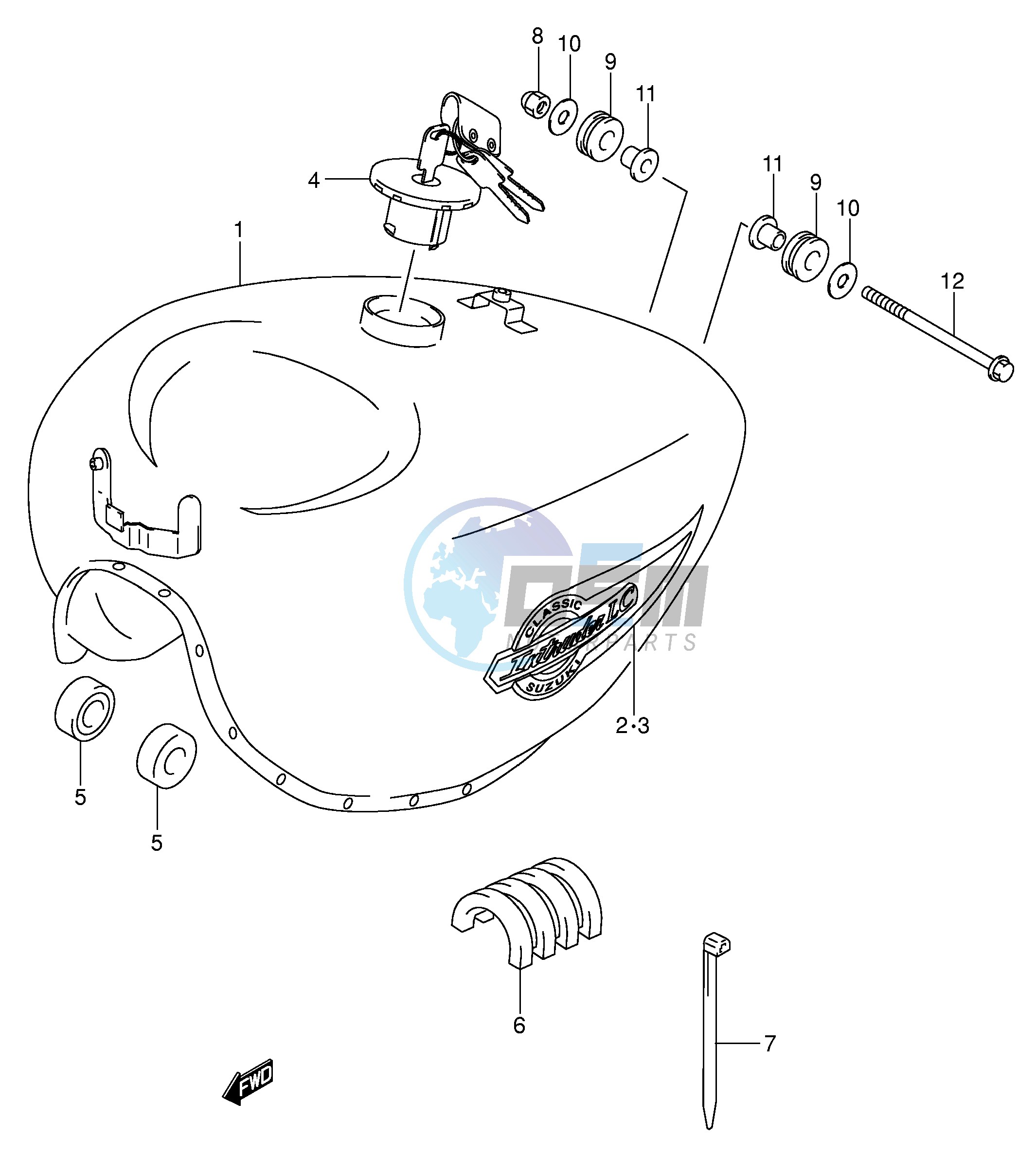 FUEL TANK (MODEL K5)