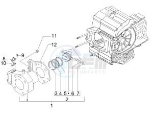 Beverly 400 ie Tourer e3 drawing Cylinder-piston-wrist pin unit