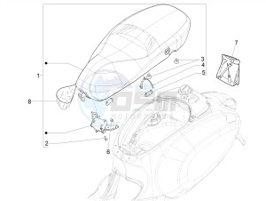 PRIMAVERA 50 4T 3V E4 30 MPH NOABS 30 Mph (NAFTA) drawing Saddle/seats