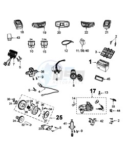 DJANGO 125 SY EVASION drawing ELECTRIC EQUIPMENT