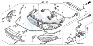 CBF600N9 France - (F / CMF) drawing REAR COMBINATION LIGHT