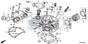 TRX500FM5H Europe Direct - (ED) drawing CYLINDER HEAD