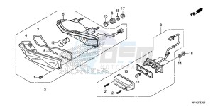 GLR1251WHH UK - (E) drawing TAILLIGHT/ LI CENSE LIGHT