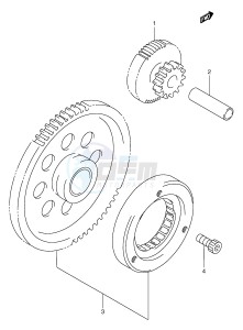 AN250 (E2) Burgman drawing STARTER CLUTCH