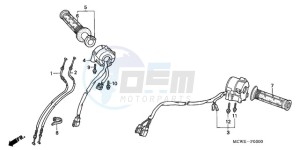 VFR8009 Europe Direct - (ED / MME TWO) drawing SWITCH/CABLE