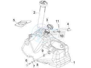 Beverly 250 Tourer (USA) USA drawing Fuel Tank