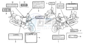 GL1500C F6C drawing CAUTION LABEL