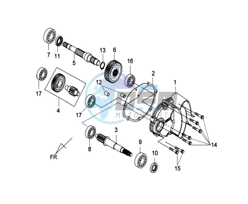 CRANKCASE - DRIVE SHAFT