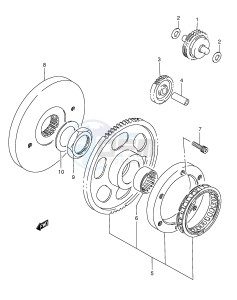 LS650 (E3-E28) SAVAGE drawing STARTER CLUTCH