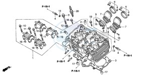 CBF500 drawing CYLINDER HEAD