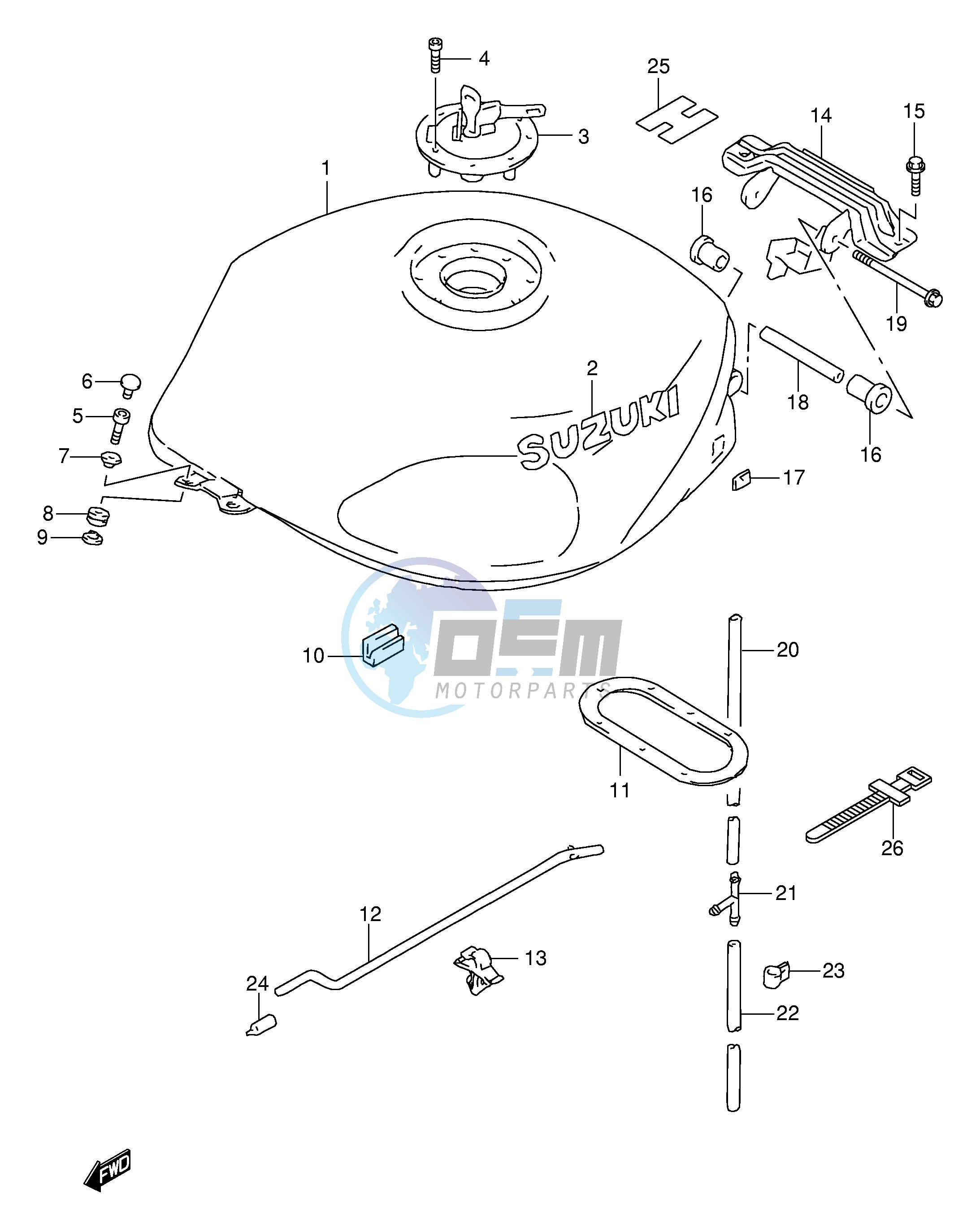 FUEL TANK (MODEL V W)