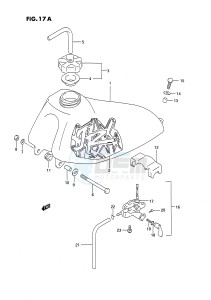 JR50 (P3) drawing FUEL TANK (MODEL R S)