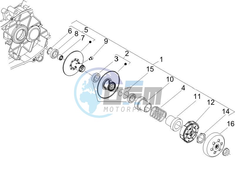 Driven pulley