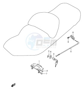 AN250 (E2) Burgman drawing SEAT SUPPORT BRACKET (MODEL K1 K2)