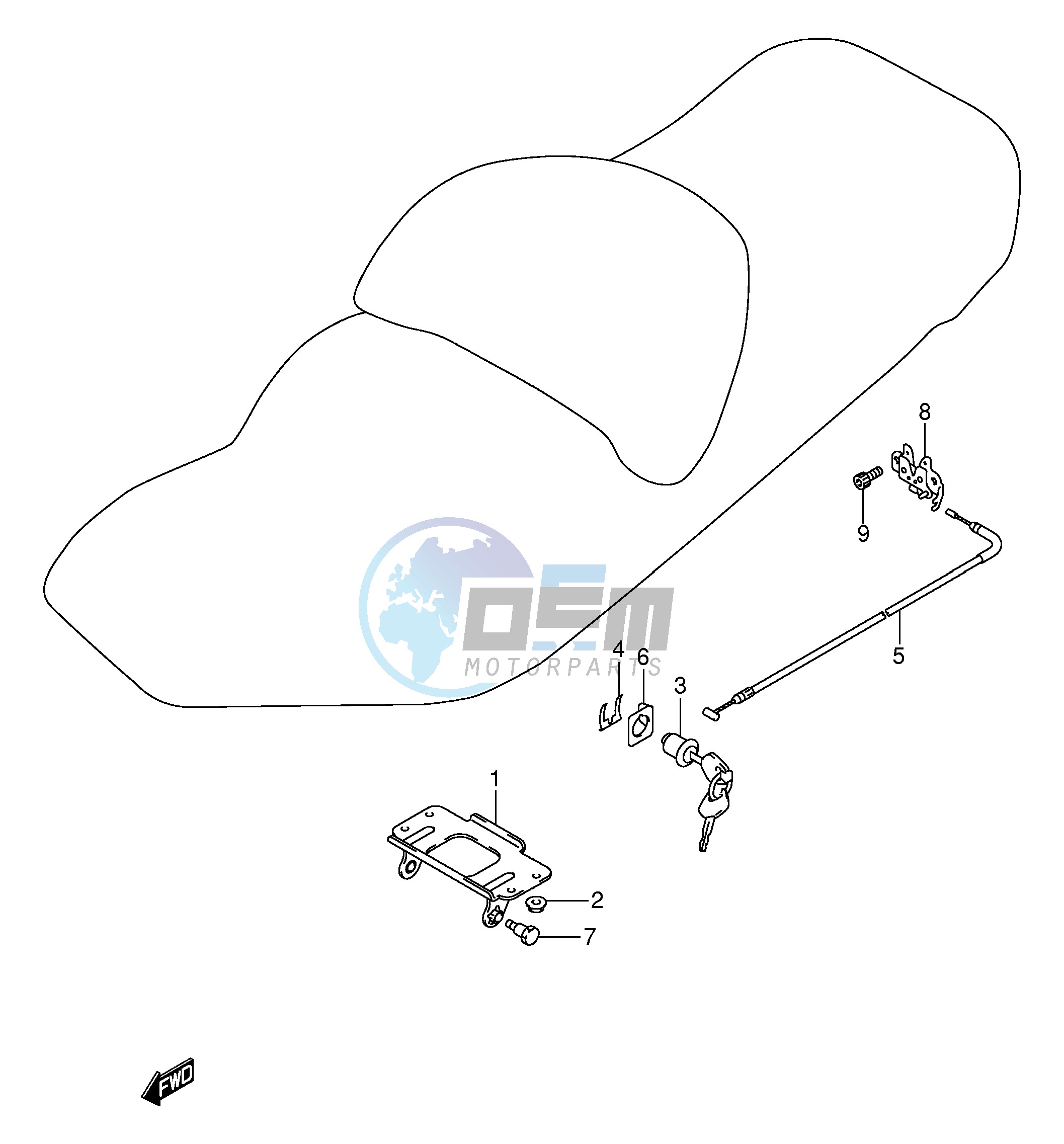 SEAT SUPPORT BRACKET (MODEL K1 K2)