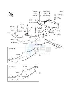 ZX 750 P [NINJA ZX-7R] (P1-P4) [NINJA ZX-7R] drawing SIDE COVERS_CHAIN COVER-- ZX750-P2- -