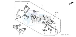 CBR125RW9 France - (F / CMF) drawing REAR BRAKE CALIPER