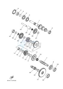 YFM700FWAD YFM70GPSH GRIZZLY 700 EPS SPECIAL EDITION (B1A4) drawing TRANSMISSION