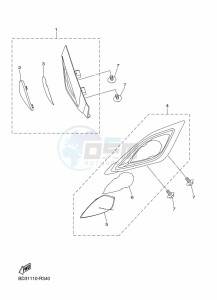 YFM90R (BD3C) drawing HEADLIGHT