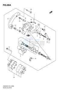 AN650 (E2) Burgman drawing REAR CALIPER (MODEL K9 L0)