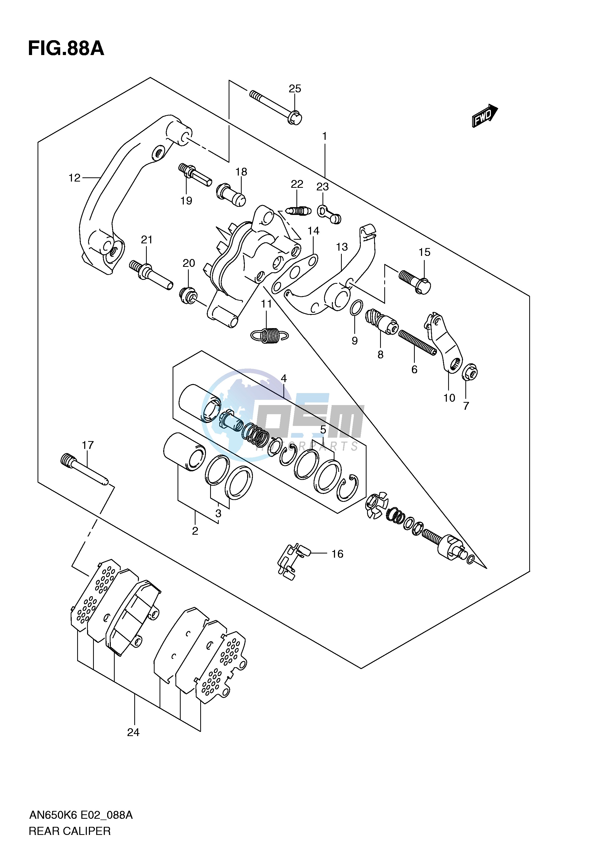 REAR CALIPER (MODEL K9 L0)