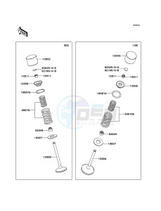 KFX450R KSF450BCS EU drawing Valve(s)