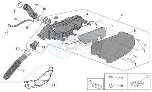 Scarabeo 50 4T E2 drawing Air box