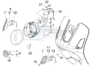 GTV 125 4T (Euro 3) drawing Head lights - Turn signal lamps