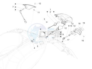 SPRINT 125CC 4T 3V IGET E4 ABS (APAC) drawing Rear headlamps - Turn signal lamps