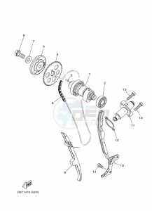 FZN250 (B8H4) drawing CAMSHAFT & CHAIN