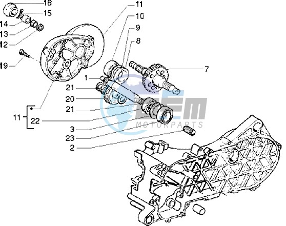 Rear wheel shaft