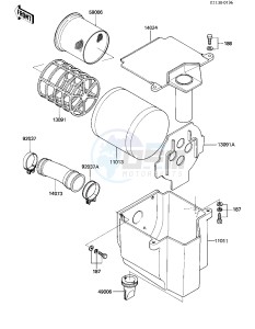 KLT 110 A [KLT110] (A1-A2) [KLT110] drawing AIR CLEANER