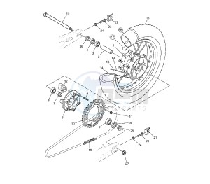 XT Z TENERE 660 drawing REAR WHEEL