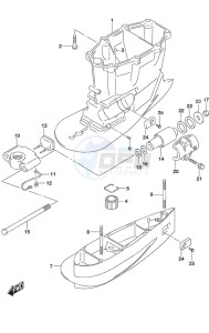 DF 250 drawing Drive Shaft Housing w/Transom (X) & (XX)