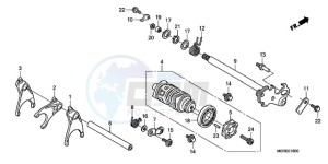 CBF600N9 France - (F / CMF) drawing GEARSHIFT DRUM