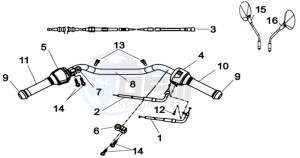 WOLF 300 (L8) EU EURO4 drawing STEERING HANDLE