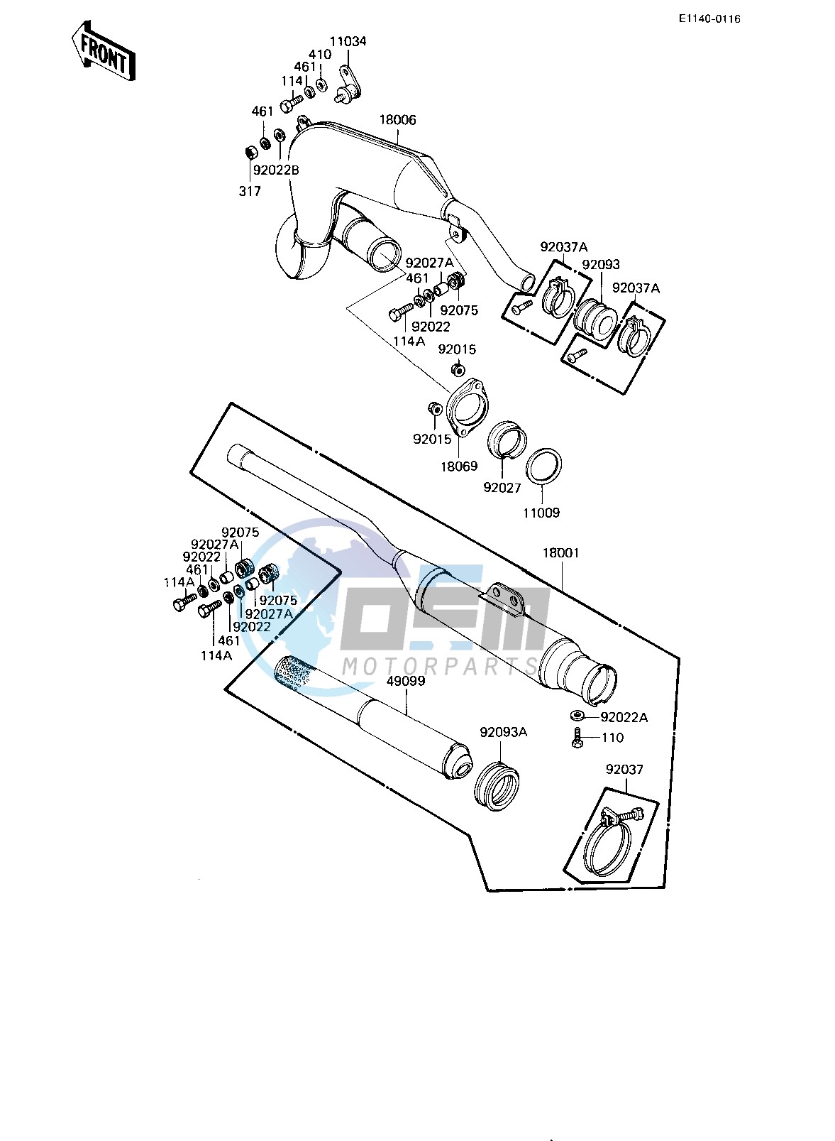 MUFFLER -- 82-83 KE175-D4_D5- -