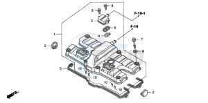 CB1300A CB1300SUPER FOUR drawing CYLINDER HEAD COVER