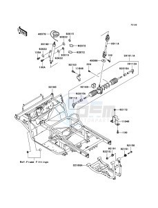 MULE 3010 DIESEL 4x4 KAF950-B3 EU drawing Frame