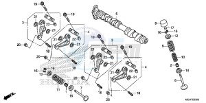 VFR1200XF CrossTourer - VFR1200X 2ED - (2ED) drawing CAMSHAFT/ VALVE (FRONT)