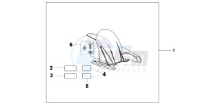 CB600F CB600F drawing HUGGER PEARL PEARL COOL WHITE