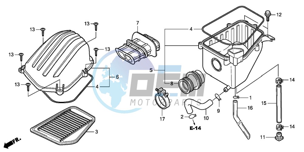 AIR CLEANER (CBR125RW7)